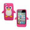 Cute Penguin Silicone Case for iPod Touch 5G Pink